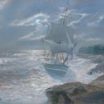 Barque Horace ashore at Kennebunk 1838