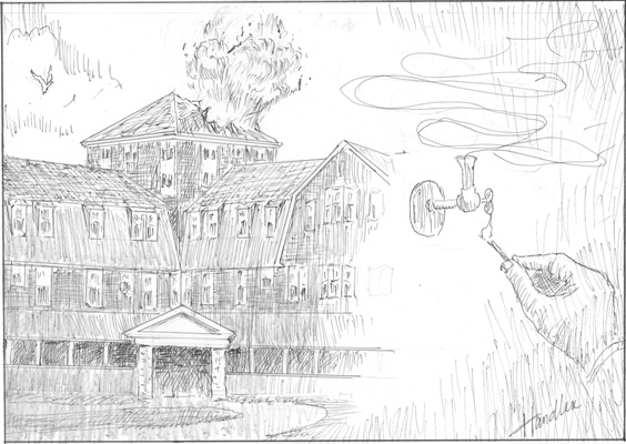 Sparhawk Hall loses a bit of roof